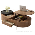 Der Nordic Modern Lift Top Couchtisch aus Holz